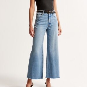 Abercrombie & Fitch The Crop Wide Leg High Rise Jean 27 4 Short